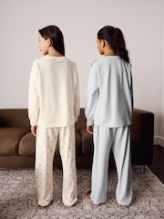 Black/Cream Jogger Pyjamas 2 Pack (3-16yrs) - Image 3 of 10