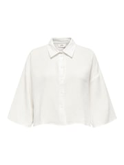 JDY White Cheesecloth Crop Shirt - Image 5 of 6