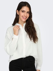 JDY White Cheesecloth Regular Fit Shirt - Image 1 of 6