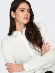 JDY White Cheesecloth Regular Fit Shirt - Image 2 of 6