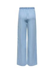 JDY Blue Relaxed Tie Waist Wide Leg Jeans - Image 3 of 3