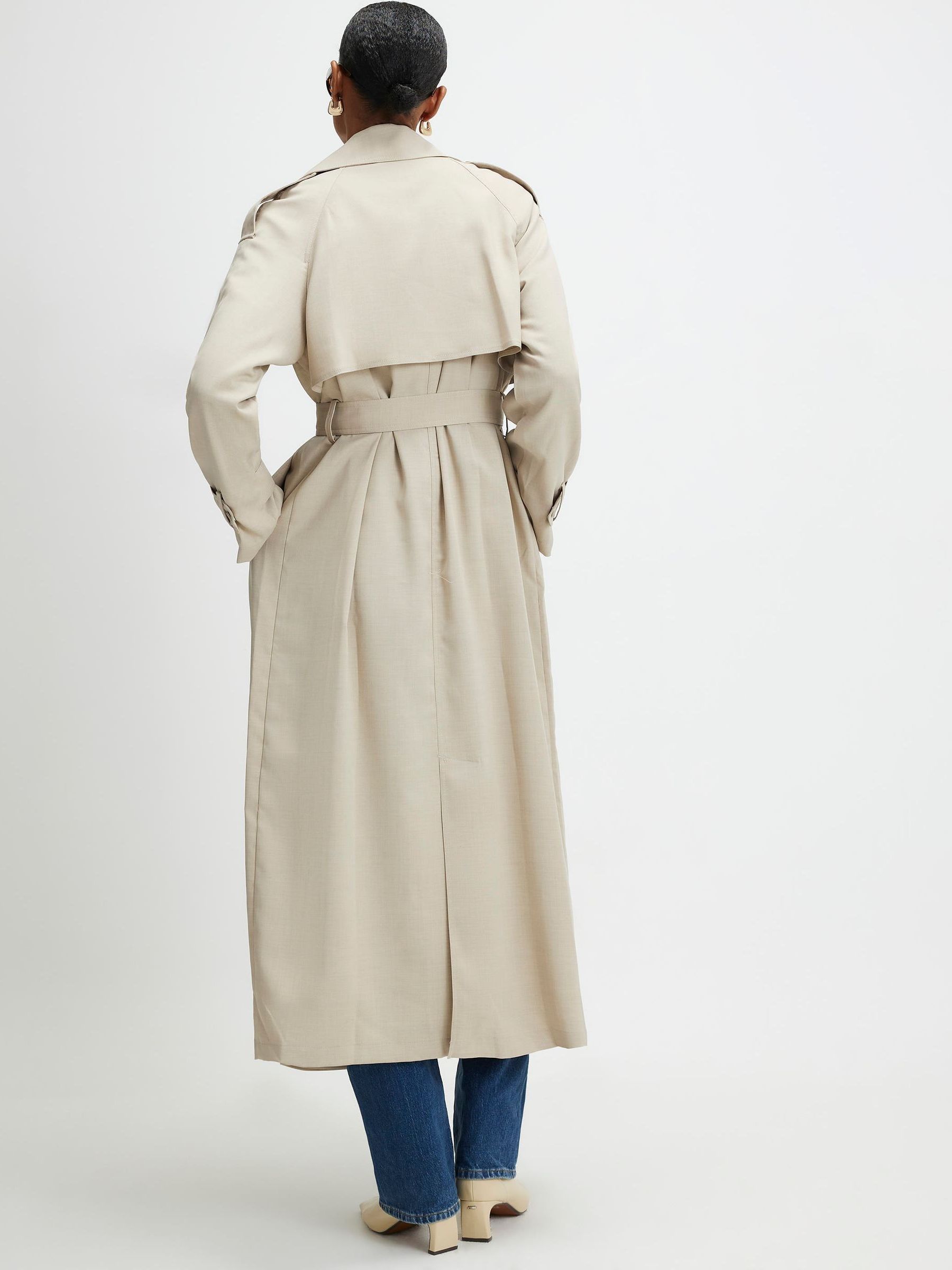 Buy River Island Brown Long Line Belted Trench Coat from Next USA