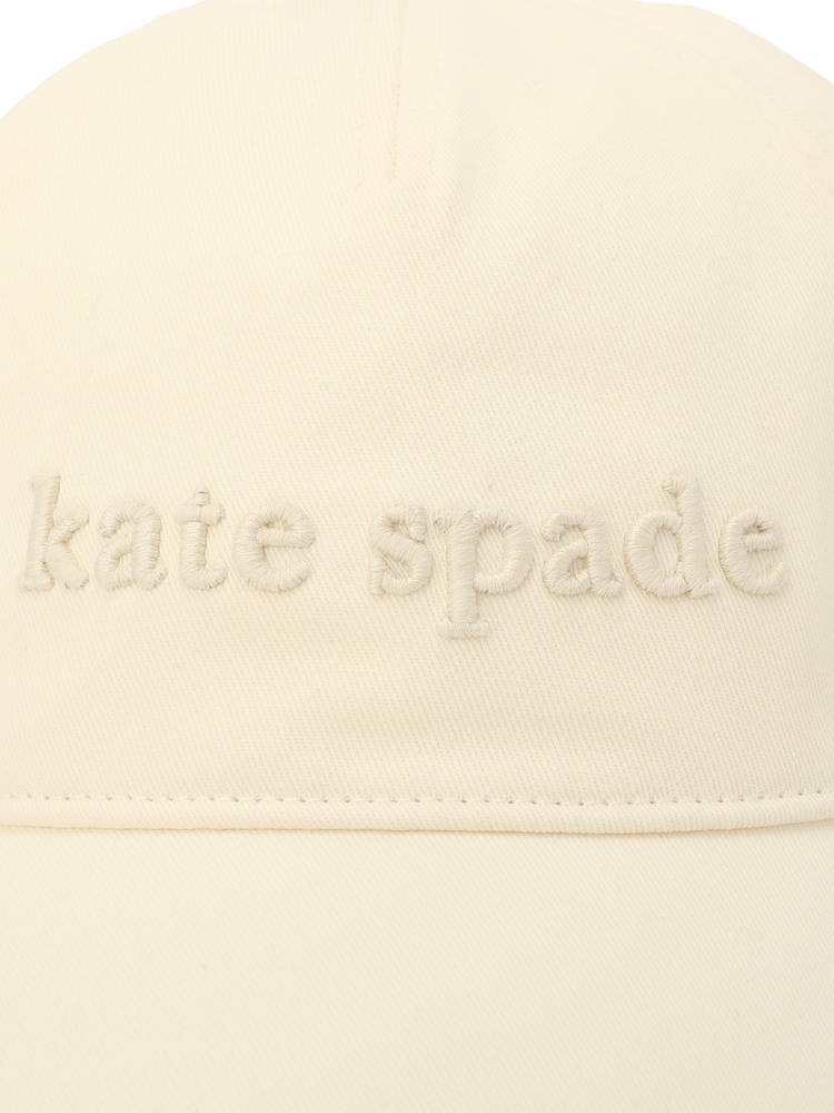 Kate Spade New York Embroidered Baseball White Cap - Image 4 of 4 Kate Spade New York Embroidered Baseball White Cap - Image 4 of 4