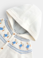 JoJo Maman Bébé Natural Peter Rabbit Fairisle Cardigan - Image 3 of 4