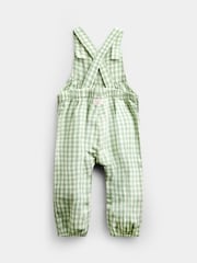 JoJo Maman Bébé Green Peter Rabbit Flopsy Gingham Dungaree Set - Image 5 of 7