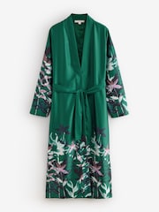 Laura Ashley Green Alderwick Satin Robe - Image 1 of 4
