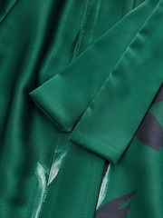 Laura Ashley Green Alderwick Satin Robe - Image 4 of 4