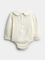 JoJo Maman Bébé Chambray Blue Hedgehog Embroidered Dress Set - Image 3 of 8