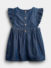 JoJo Maman Bébé Chambray Blue Hedgehog Embroidered Dress Set - Image 5 of 8