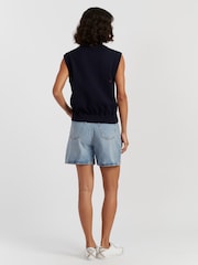 Chinti & Parker Blue Cotton Snoopy Cherry Tank - Image 2 of 3