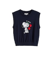 Chinti & Parker Blue Cotton Snoopy Cherry Tank - Image 3 of 3