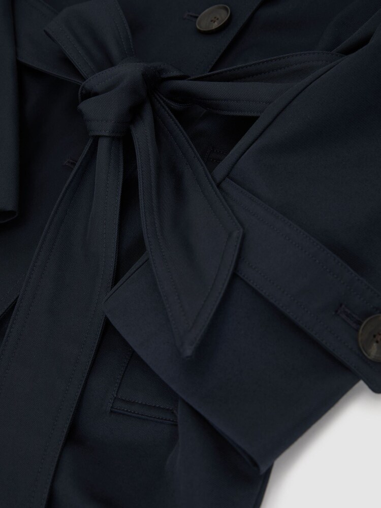 Reiss Navy Azura Hooded Insert Trench Coat - Image 9 of 9 Reiss Navy Azura Hooded Insert Trench Coat - Image 9 of 9