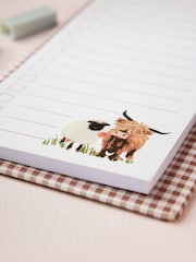 Cream Hamish the Highland Cow List Pad and Pen - Image 3 of 4