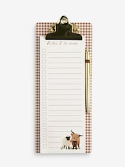 Cream Hamish the Highland Cow List Pad and Pen - Image 4 of 4