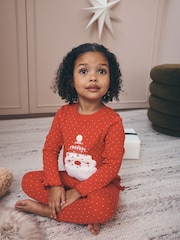 Red Santa Christmas Snuggle Pyjamas Set (9mths-12yrs) - Image 1 of 8