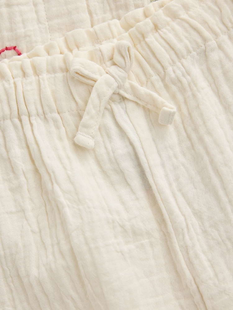 Ecru Embroidered Christmas Woven Button Through Pyjamas (9mths-10yrs) - Image 14 of 14