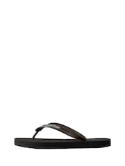 Calvin Klein Black Metallic Pearlised Flip Flops - Image 2 of 5