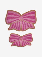 Pink Shaped Bow Coir Doormat - Image 5 of 5