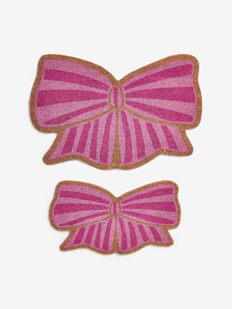 Pink Shaped Bow Coir Doormat - Image 5 of 5 Pink Shaped Bow Coir Doormat - Image 5 of 5