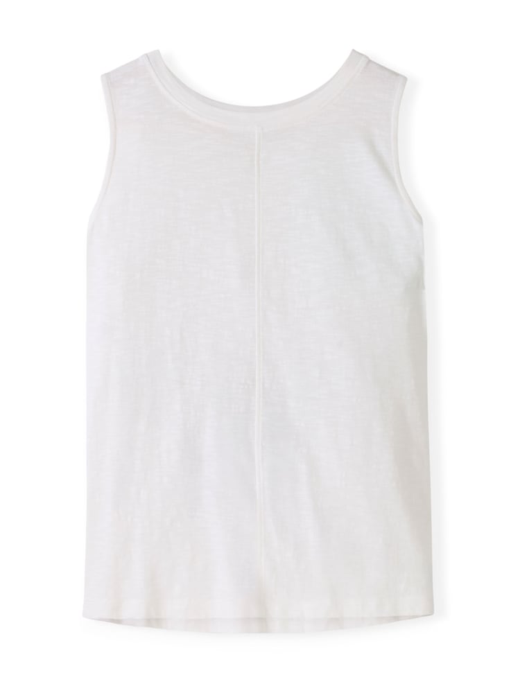 Celtic & Co. בצבע לבן חולצת ג'רזי במרקם לא אחיד ללא שרוולים עם קפל בגב - תמונה 1 מתוך 1