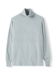 Celtic & Co. Supersoft Slouch Roll Neck Blue Jumper - Imaginea 5 din 7