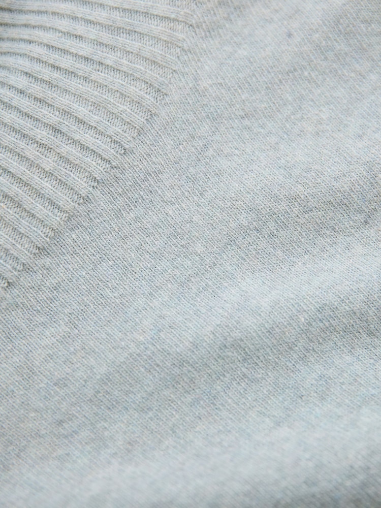 Celtic & Co. Supersoft Slouch Roll Neck Blue Jumper - Imaginea 7 din 7