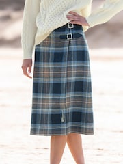 Celtic & Co. Blue Celt Midi Kilt Skirt - Image 1 of 2