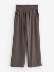 Gris - Laura Ashley Roll Top Wide Leg Yoga Trousers - Imagen 1 de 5