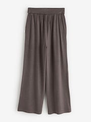 Gris - Laura Ashley Roll Top Wide Leg Yoga Trousers - Imagen 2 de 5