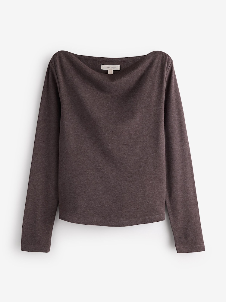 Gris - Laura Ashley Cowl Neck Yoga Top - Imagen 1 de 3