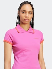 adidas Originals Pink Polo Shirt - Image 4 of 6