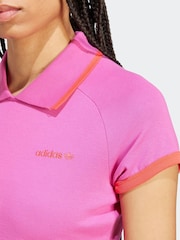 adidas Originals Pink Polo Shirt - Image 5 of 6