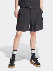 adidas Originals Black Premium Essentials Utility Cargo Shorts - Image 1 of 6