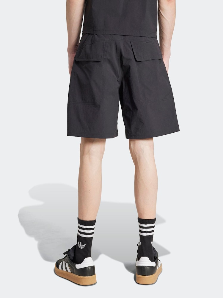 adidas Originals Black Premium Essentials Utility Cargo Shorts - Image 2 of 6