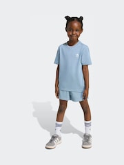 adidas Originals Blue Top and Short Set - Image 2 of 8