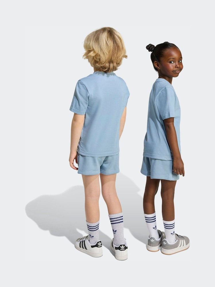 adidas Originals Blue Top and Short Set - Image 2 of 8