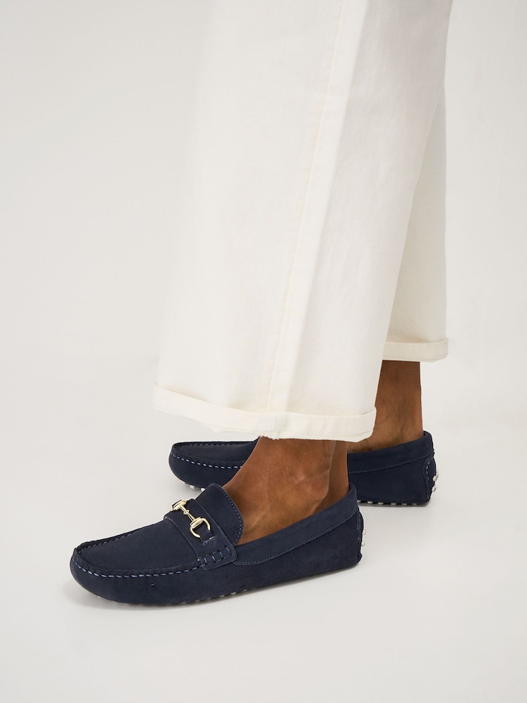 Crew Clothing Blue Snaffle Driver Shoes - Image 1 of 4 Crew Clothing Blue Snaffle Driver Shoes - Image 1 of 4
