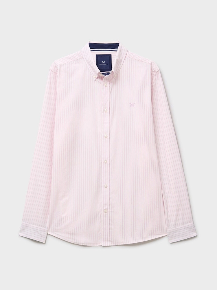 Crew Clothing Pink Classic Fit Long Sleeve Cotton Shirt - Image 5 of 5