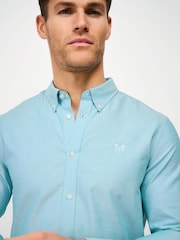 Crew Clothing Blue Slim Fit Cotton Oxford Shirt - Image 4 of 5