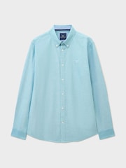 Crew Clothing Blue Slim Fit Cotton Oxford Shirt - Image 5 of 5