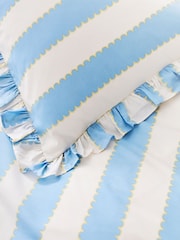 Copenhagen Home Blue Wavy Stripe Duvet Cover Set - Image 3 of 3