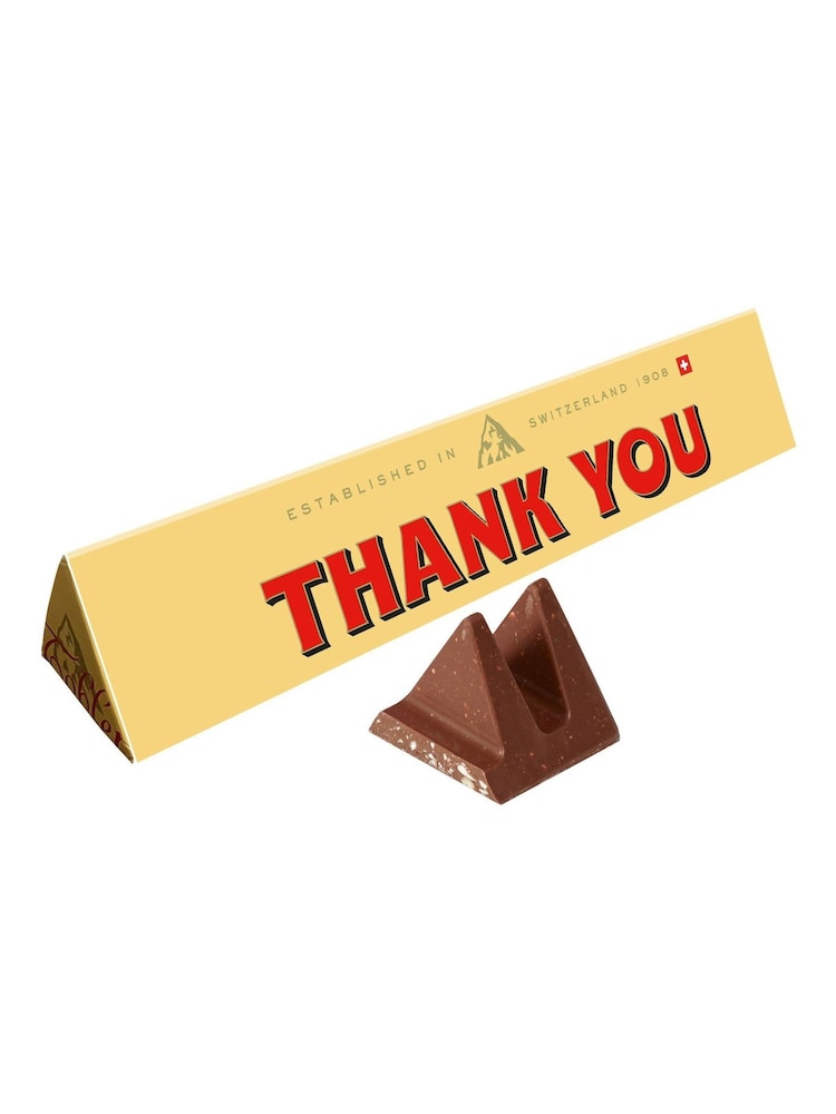 Toblerone Thank You Milk Chocolate Bar 340g - Image 1 of 3 Toblerone Thank You Milk Chocolate Bar 340g - Image 1 of 3