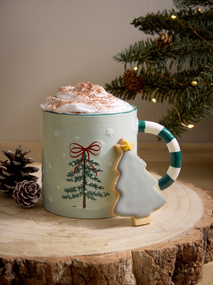 Christmas Hot Chocolate Bow Tree Mug Gift Set - Image 2 of 7
