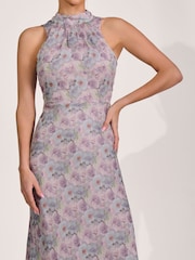 Jolie Moi Purple Halter Neck Maxi Dress - Image 3 of 6