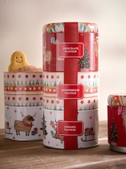 Christmas Hot Chocolate Hamish Trio Stacking Tin Gift Set - Image 1 of 3