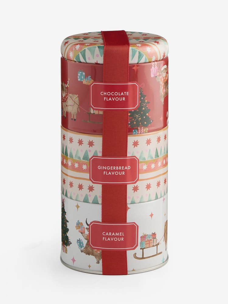Christmas Hot Chocolate Hamish Trio Stacking Tin Gift Set - Image 3 of 3 Christmas Hot Chocolate Hamish Trio Stacking Tin Gift Set - Image 3 of 3