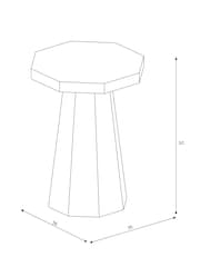 MADE.COM Oak Brennan Side Table - Image 3 of 3