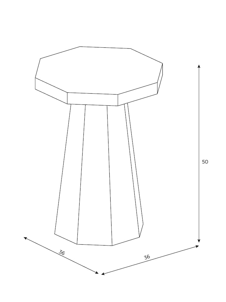 MADE.COM Oak Brennan Side Table - Image 3 of 3 MADE.COM Oak Brennan Side Table - Image 3 of 3
