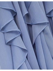 Monsoon Blue Arizona Halter Ruffle Prom Dress - Image 4 of 4