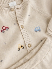 Neutral Transport Knitted Cardigan and Legging Baby Set (0mths-2yrs) - Image 11 of 13